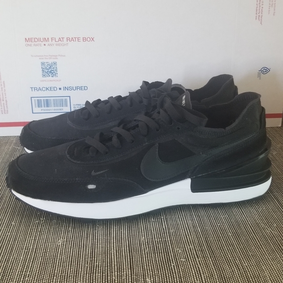 Nike Waffle One Black White Orange Size 12 Men's DA7995-001 - Picture 8 of 10